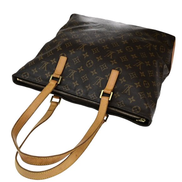 LOUIS VUITTON Cabas Mezzo Shoulder Bag Monogram Leather Brown - Picture 5 of 14